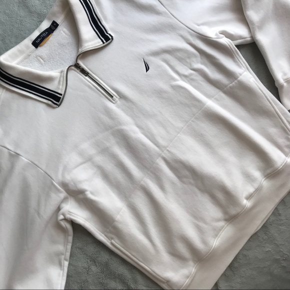Nautica Other - Nautica Collared Pullover Half Zip White Sweater